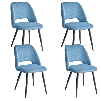 Set of 2/4/6 Stylish Corduroy Dining Chair - Soft Fabric Seat, Ergonomic Design, Suitable for Family Dining Space