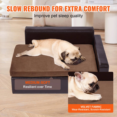 Hondenbed - Zacht Hondenbed - Hondensofa - Hond - Hondensofa - Bed voor Gezelschapsdieren - voor middelgrote honden en katten - 110 lbs Belading - Leer - Gemakkelijk schoon te maken