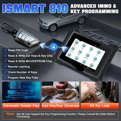 Auto Diagnosetool – OBD Scanner – Diagnoseapparaat – Sleutelprogrammering – 8-Inch Touchscreen – Bluetooth – 8500 mAh Batterij