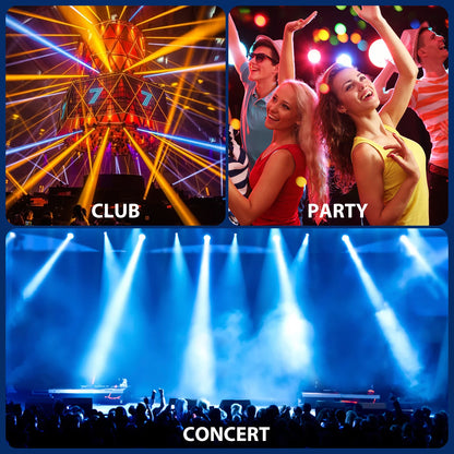 200W LED Moving Head – Verlichting – Lichtshow – Podiumlamp – DJ Lamp – Set van 4 Met Flight Case – DMX512 Controle – 7+1 Kleuren & Gobo’s
