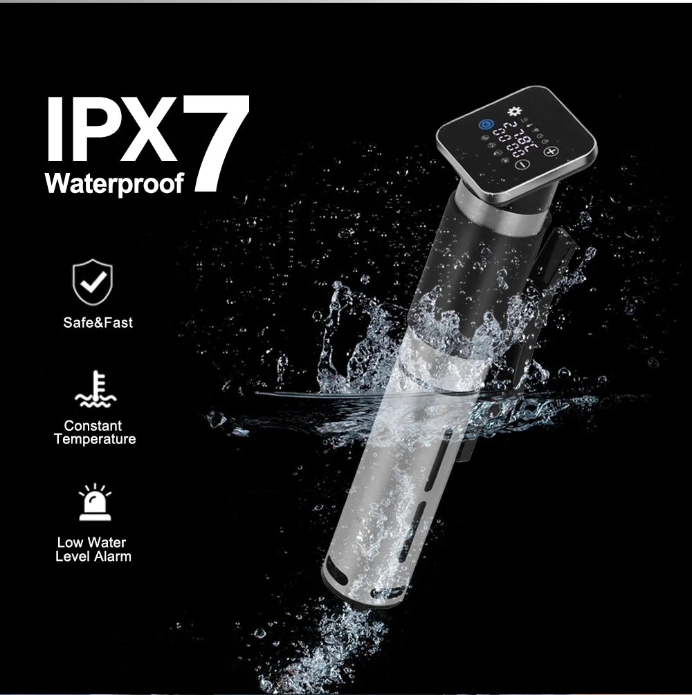 Sous Vide – Sous Vide Stick – Sous-vide kokers - Slowcookers - 5e Generatie RVS – IPX7 Waterdicht – 1100W – Smart APP Bediening – Precise Temperatuurregeling - 9008 N CTR - QUORE