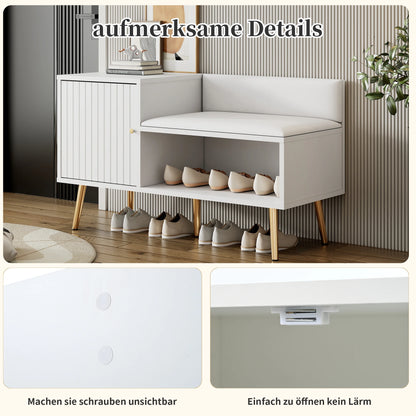Schoenenkast – Schoenenrek – Schoenenopberger – Schoenenbord – Schoenenmeubel – Ruimtebesparend Design – Comfortabele Zitting Met Kunstleer
