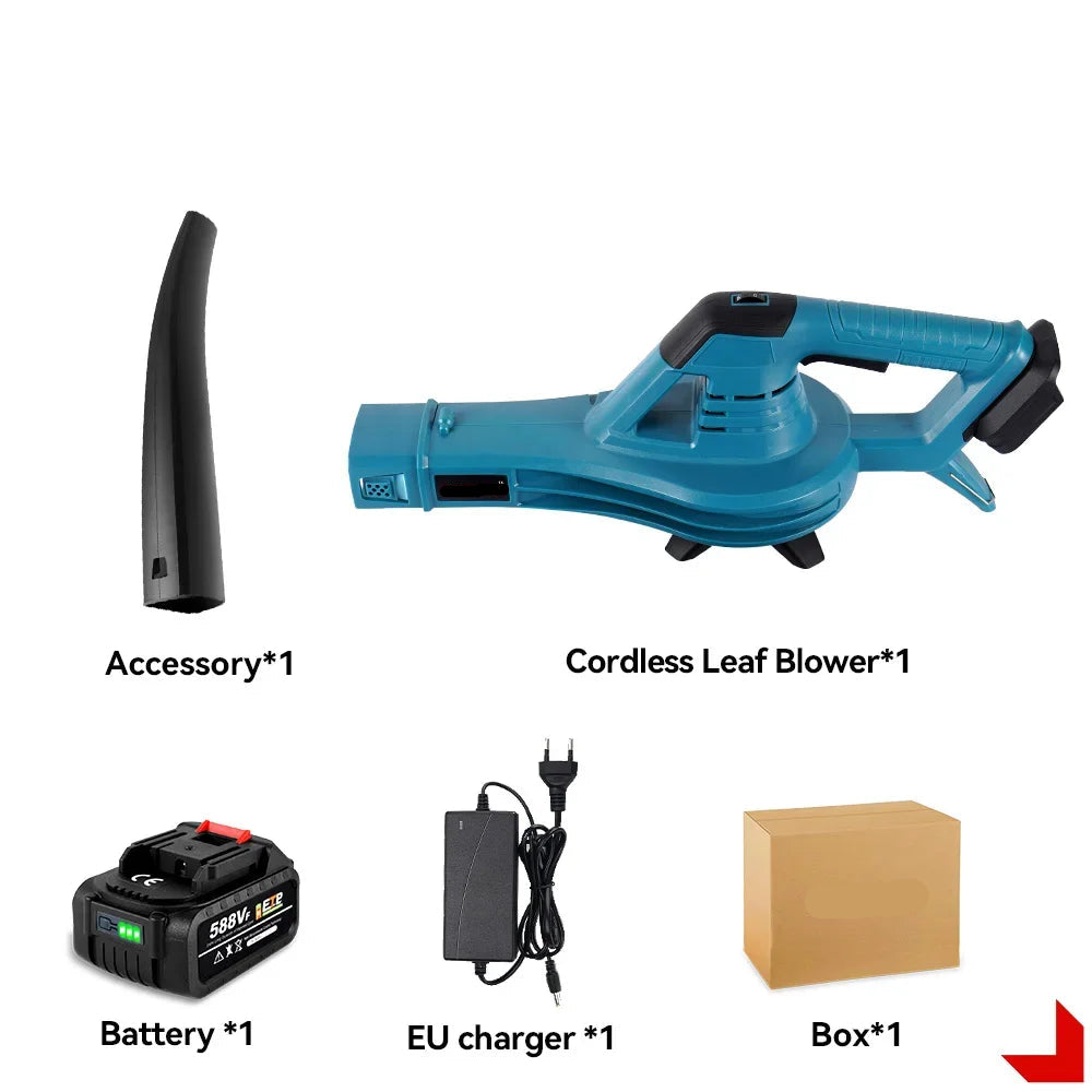 Bladblazer - Bladzuiger - Turbo Fan - Tuingereedschap - Luchtblazer - 46000RPM - Elektrische - 4500W 6-Snelheden - Draadloze Tuin Bladblazer - met 1 Accu voor 18V/21V