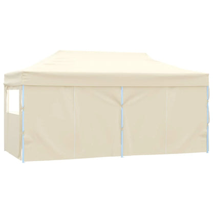Opvouwbare Tent – Tuinpaviljoen – Partytent – Ontvangsttent – Markttent – Campingtent – 3x6 Meter – Waterafstotend 600D Oxford – Gepoedercoat Stalen Frame - Beige