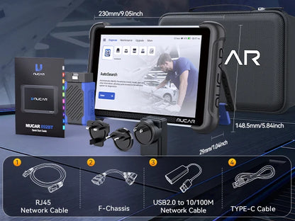 OBD2 Scanner – Auto Diagnosetool – Codelezer – Foutcode Scanner – Universele Auto Scanner – Bi-directionele Controle – 8-Inch Scherm – 34 Resetfuncties - QUORE