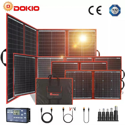 Flexibel Zonnepaneel – Opvouwbaar Zonnepaneel – Mobiel Zonnepaneel – Lichtgewicht Zonnepaneel – Hoog Rendement – Weerbestendig - 18V - 200W - QUORE