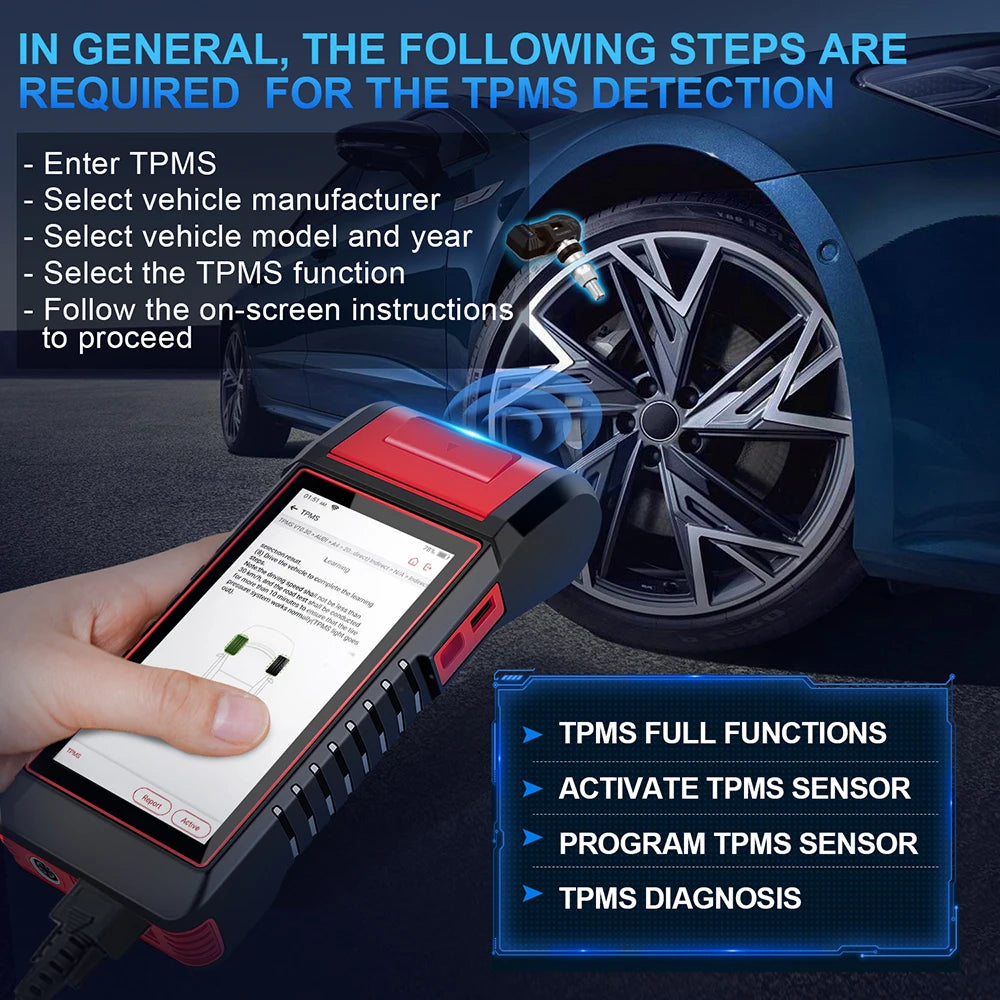 OBD2 Scanner – Auto Uitleesapparaat – Diagnoseapparaat – Auto Scanner – Diagnosetool – 5.99 Inch Touchscreen – Ingebouwde Printer
