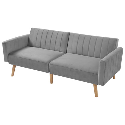 Sofa Bed – Bankbed – Slaapbank – Bedbank – Velvet Stof – Houten Constructie – Compact Formaat