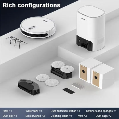 Robotstofzuiger – Robot Stofzuiger – Dweilrobot – Automatische Stofzuiger – Stofzuiger Met Stofzak – 3-4 Zuigstanden – Li-ion Batterij 2 uur
