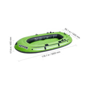 Opblaasbare Boot - Opblaasbare Kano - Boot - Kajak - 5 Personen - Draagbaar - Opblaasbare Visboot - Vlot Kajak 45,6” Aluminium Roeispanen Hoogrendementspomp