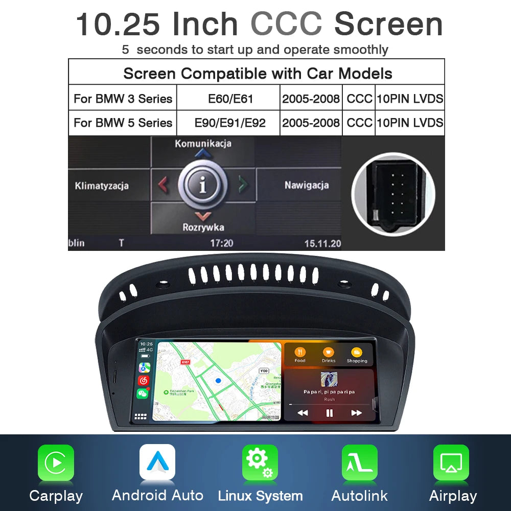 Multimedia Systeem – Autoradio – Navigatiesysteem – Touchscreen Radio – Draadloos CarPlay – 8,8 Inch Scherm – Ingebouwde GPS & YouTube