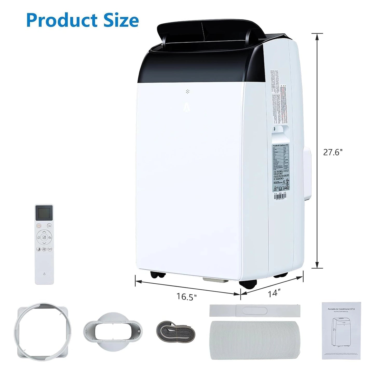 Draagbare Airconditioner – Mobiele Airco – 3-in-1 Airco – Koelmachine – Ontvochtiger – 10000 BTU – 42 Liter Ontvochtiging - QUORE