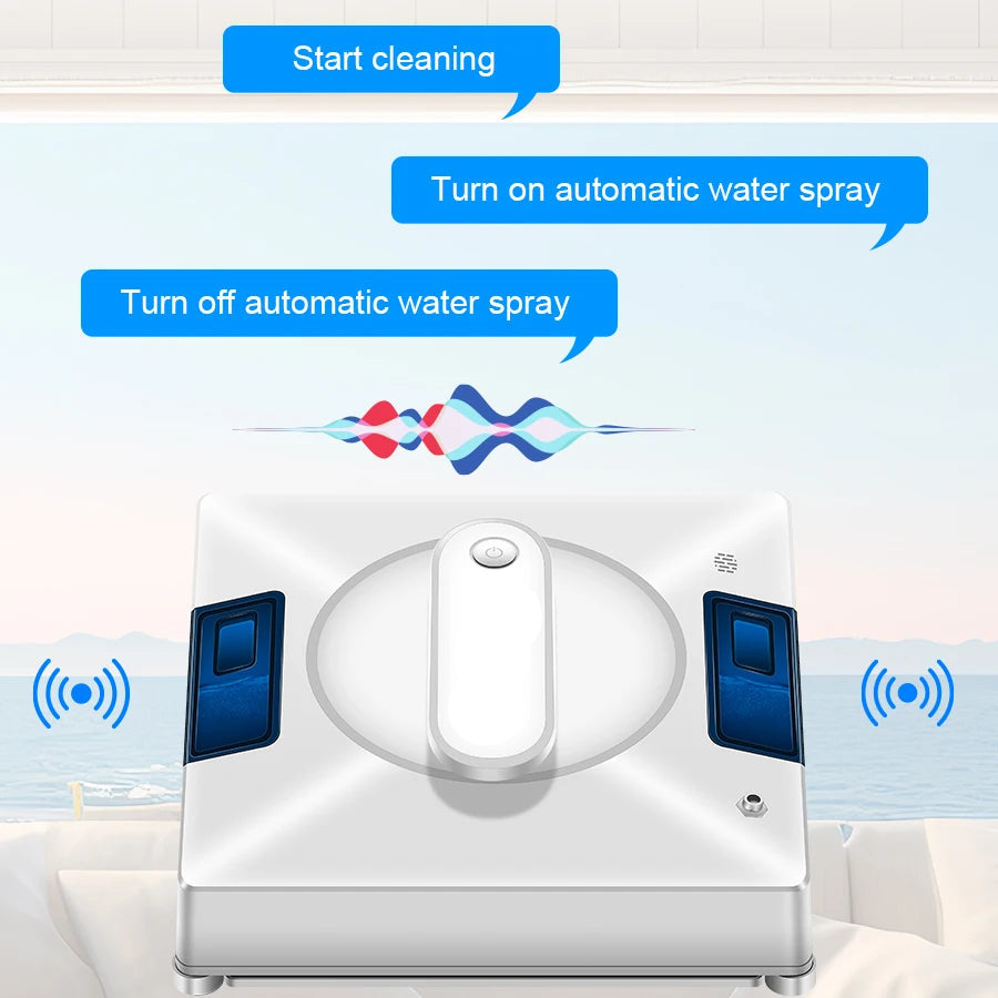 Robot Raamwisser - YW509 - 2 weg watersproeier - Sterk vacuüm - Randloze werken - QUORE