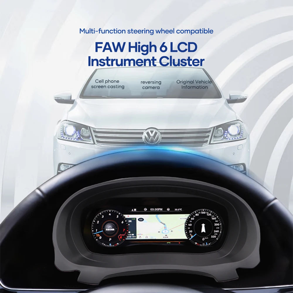 Digitale Dashboard Cluster – Digitaal Instrumentenpaneel – LCD Dashboard – Auto Display – Virtual Cockpit – 10,25 Inch HD Scherm – Plug & Play Installatie – Voor Caddy 2016-2020 - QUORE