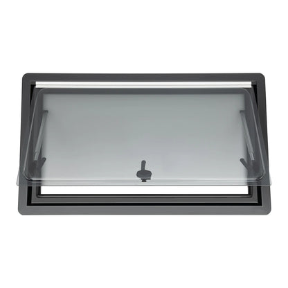 Ventilatieraam Caravan – Ventilatierooster – Caravanraam – Insectenhor – Aluminium Frame – Verstelbare Openingen – Dubbel Acryl Glas