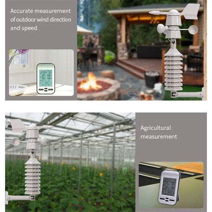 Windmeter – Anemometer – Windsnelheidsmeter – Weerstation – Windrichtingmeter – Binnen- en Buitentemperatuur – Draadloos Met Digitaal Display