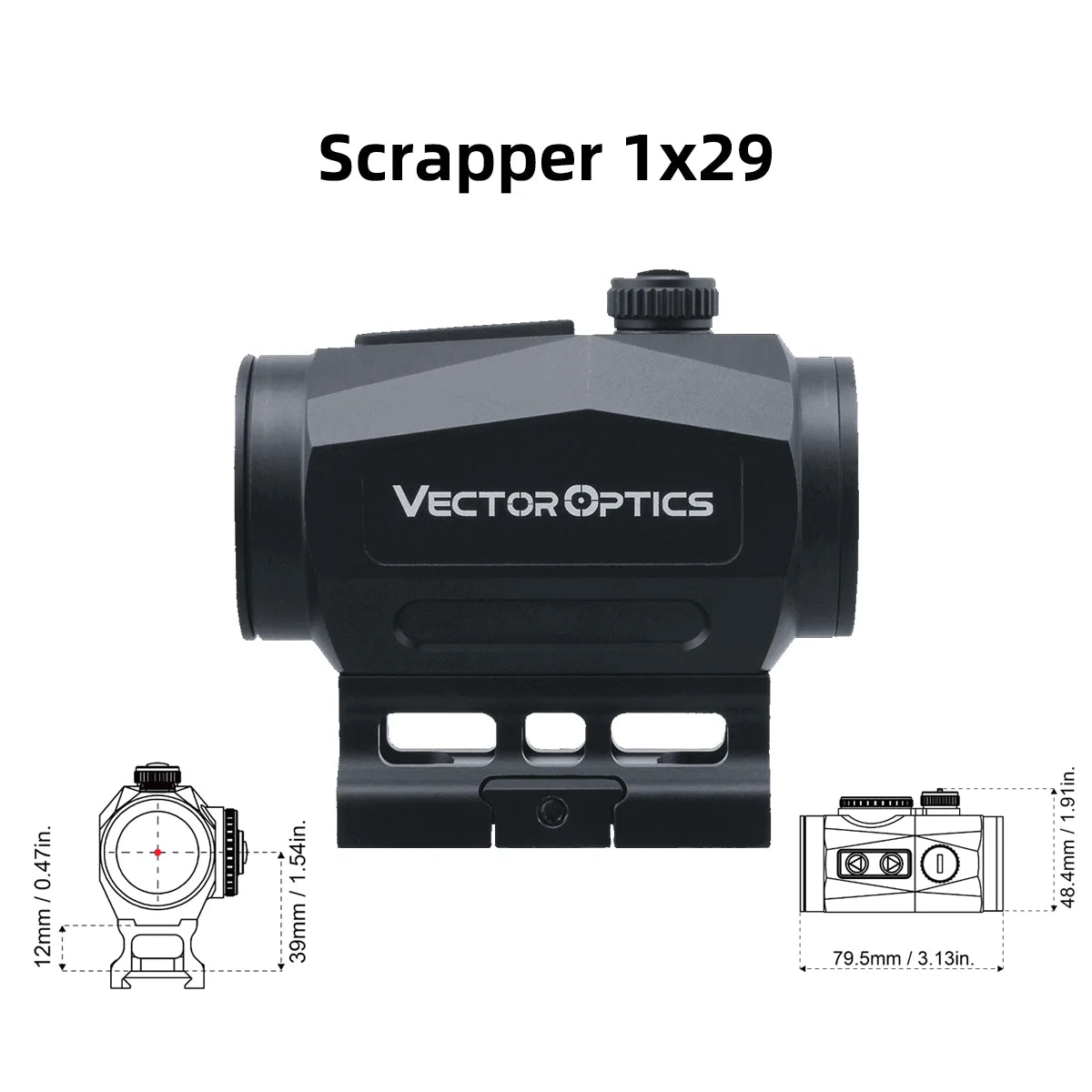 Vector Optics Scrapper 1x22/25/29 Red Dot Scope Sight With Motion Sensor IP67 Water Proof For Competition Hunting AR15 AK