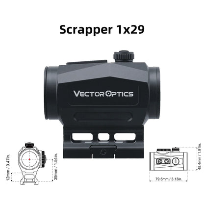 Vector Optics Scrapper 1x22/25/29 Red Dot Scope Sight With Motion Sensor IP67 Water Proof For Competition Hunting AR15 AK