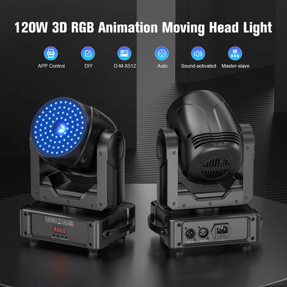 RGB Laser Projector – Laserlichtshow – Dj Licht – Feestverlichting – LED Projector – Bluetooth App Besturing – 2W Full-Color Laser Met 100+ Dynamische Effecten – Motorische Pan-Tilt - QUORE