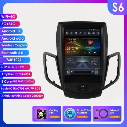 2Din Autoradio – Multimedia Speler – Auto Radio – Navigatie Systeem – Carplay Android Auto – 9,7 Inch QLED Touchscreen – Android 14 Besturingssysteem