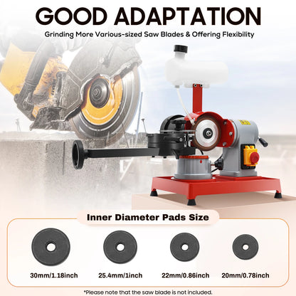 Zaagbladslijpmachine – Zaagbladslijper – Cirkelzaagslijper – Bladenslijper – Zaagblad Scherp Maker – Rood – 370W Motor – 2850 RPM Toerental