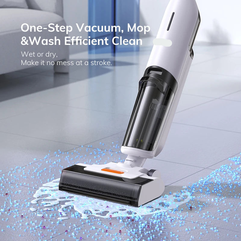 Steelstofzuiger - Vacuum Cleaner - Draadloze Stofzuiger- Kruimeldief Snoerloos - 5500Pa Zuigkracht - Handstofzuiger - Nat- en Droogreiniger - Zelfreiniging in 1 Minuut en Dubbel