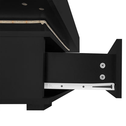 Verstelbare Salontafel – Koffietafel – Bijzettafel – Woontafel – Opbergtafels – Wit – Hydraulisch Systeem – LED Verlichting Met Bluetooth App