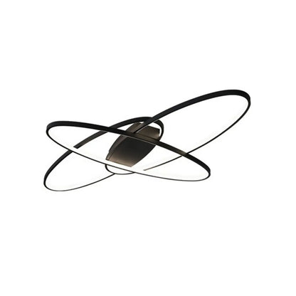 Plafondlamp - Plafonniere - Industrial Ceiling Lamp - 70W - Creatieve Hanglamp - LED Kroonluchter - Zwart - QUORE