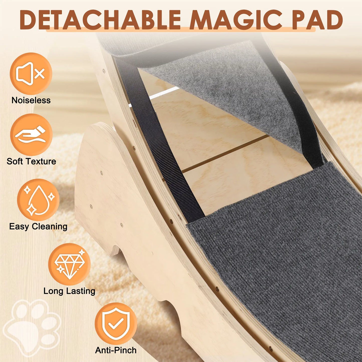 Katten Loopwiel - Looprad - Fitness - Stevig Hout - Stille Draaiende Dieren - 42,51inch - voor Grote Katten - Zware Binnen Rennwiel - met Anti-Slip Ontwerp - Geel