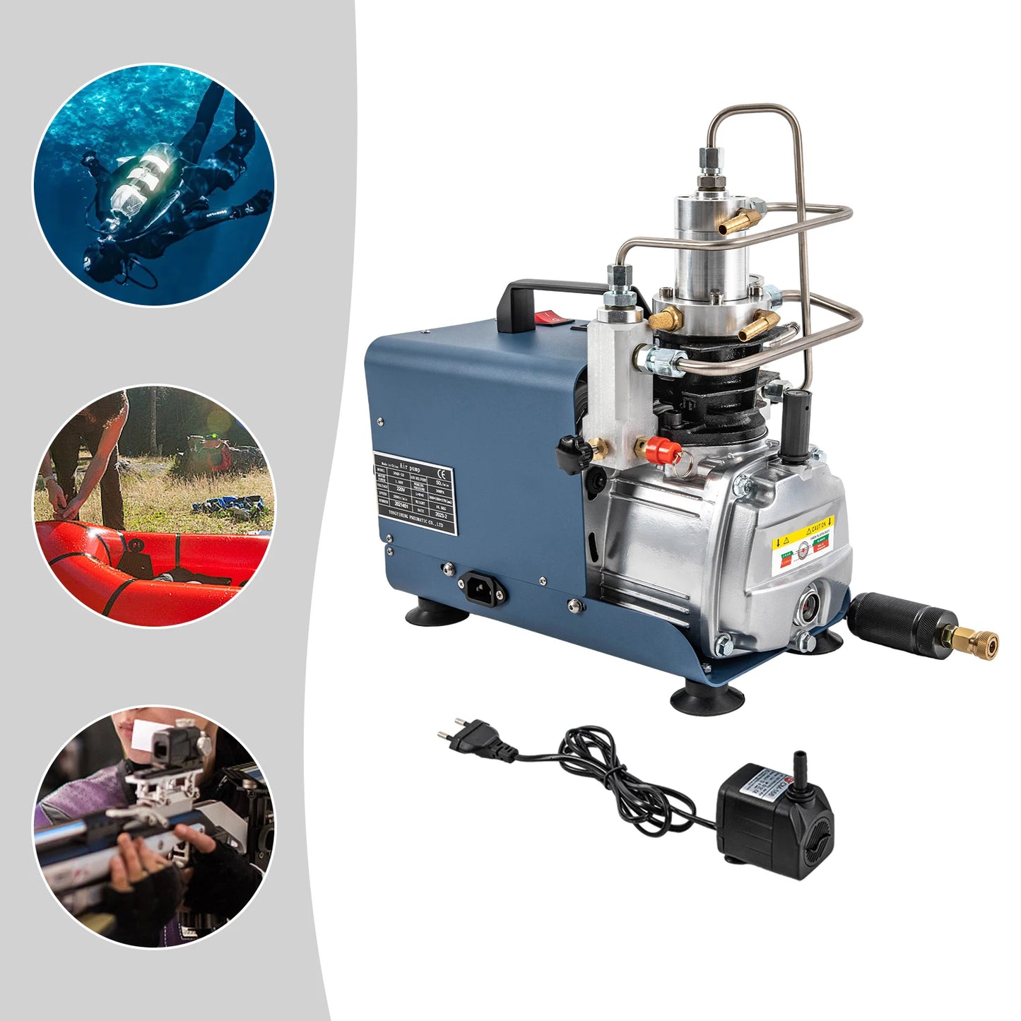 Hoge Druk Compressor – Luchtcompressor – Elektrische Pomp – Pneumatische Compressor – Industrie Compressor – 1.8 kW Motor – 300 Bar Druk