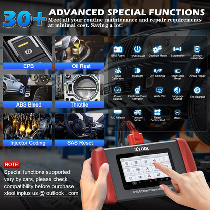 Autodiagnoseapparaat – OBD2 Scanner – Diagnosecomputer – Uitleesapparaat – Auto Scanner – 30+ Servicefuncties – CAN FD Protocol – Levenslange Updates - QUORE