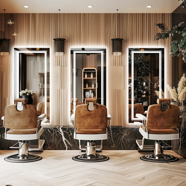 LED Badkamerspiegel - Badkamerspiegel - Badkamerspiegel met Verlichting - 100x60 cm - Voor- en Achterverlichting - Dimbaar - Anti-condens - Breukbestendig - Lichtgrijs