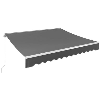 Uitschuifbare Zonwering – Handmatige Zonnescherm – Balkon Zonwering – Terras Schaduw – Aluminium Frame – Waterdicht Polyester -300x250cm