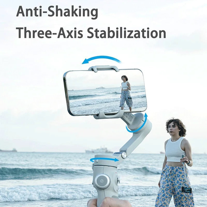 Smartphone stabilisator - Stabilisator - Handheld gimbal stabilizer - Tripod - 315 gram - Grijswit