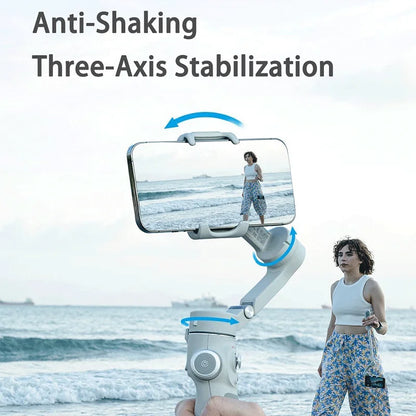 Smartphone stabilisator - Stabilisator - Handheld gimbal stabilizer - Tripod - 315 gram - Grijswit