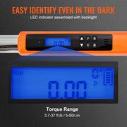 Digitale Momentsleutel - Koppelbereik 3.7-37 ftlb - gereedschap - Nauwkeurigheid met de klok mee ±2% - Oranje - QUORE