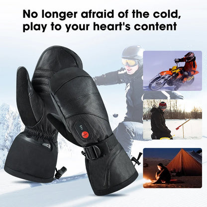 Heated Gloves - Electric Gloves - Heated Mittens - Unisex Heated Gloves - Battery Heated Gloves - Electric Mittens - Carbon Fiber Heating 3 Shift Temperatures - Small