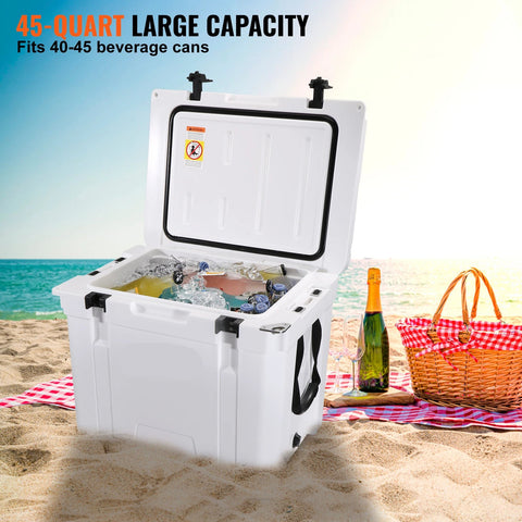 Cooler Box - Coolers - Cooler Box Car - Cooler Box - 45QT - Cooler Box Small - with Heavy Duty Handle, Ice Chest Lunch Box