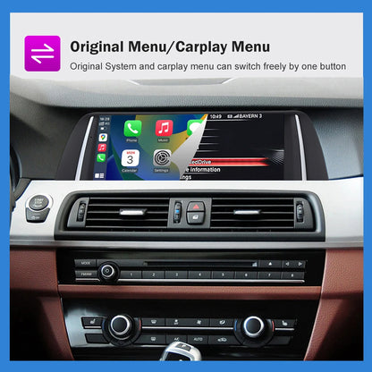 AUTOTOP 10.25" 1920*720P Linux Car Stereo for BMW 5 Series F10 F11 CIC NBT Wireless CarPlay Android Auto Bluetooth Touch Screen