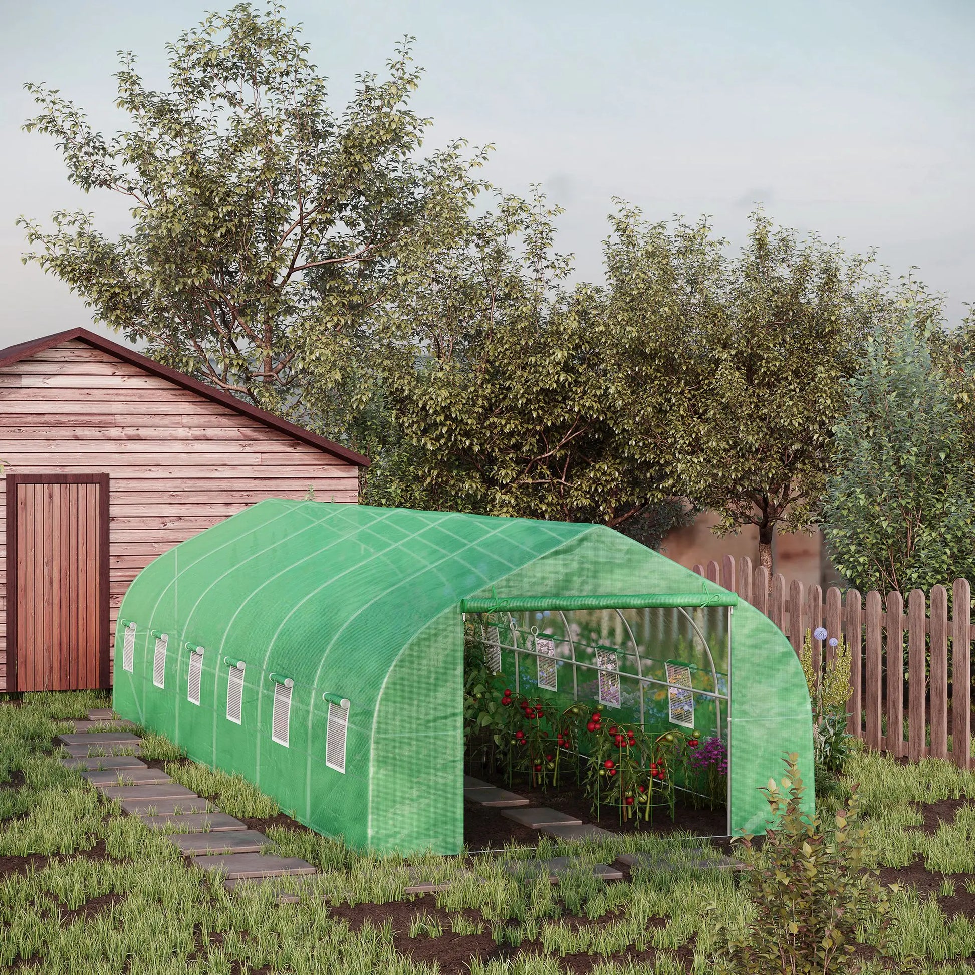 Tuinkas – Kweekkas – Kas Voor Planten – Groentekas – 800 Cm Lengte – 12 Ramen Ventilatie - QUORE