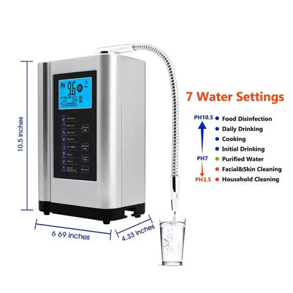 Waterzuiveringsmachine – Waterfilter – Kraanwater Reiniger – Drinkwater Filter – Titanium Elektrolyse – 2 Liter Per Minuut - QUORE