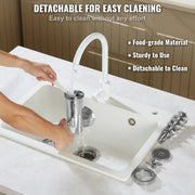 Manual Meat Grinder - Food Processor - Food Robot - Vegetable Slicer - Food Processor - Mincer - Silver