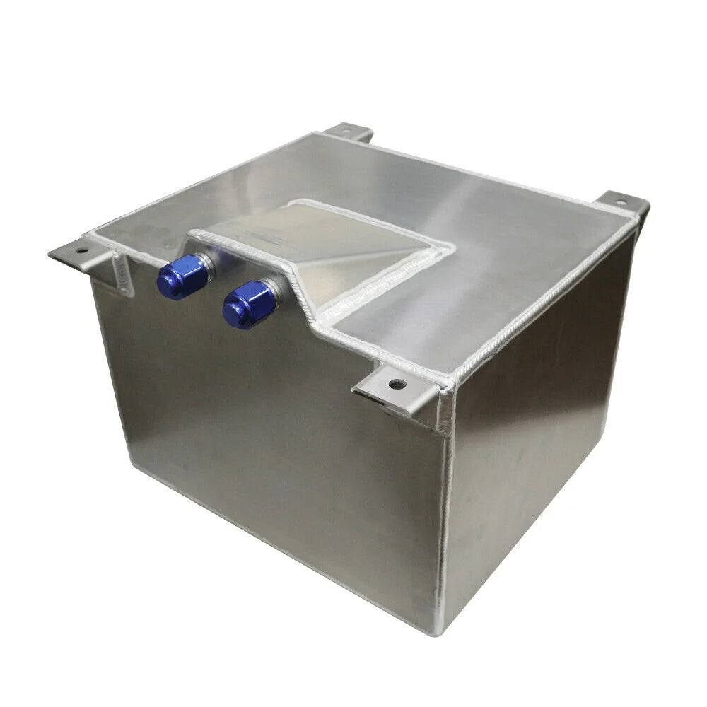 Silver 5 Gallon 20L Aluminum Fuel Tank Universal Oil Box with Anti-slip Foam for Streetcars and Trucks