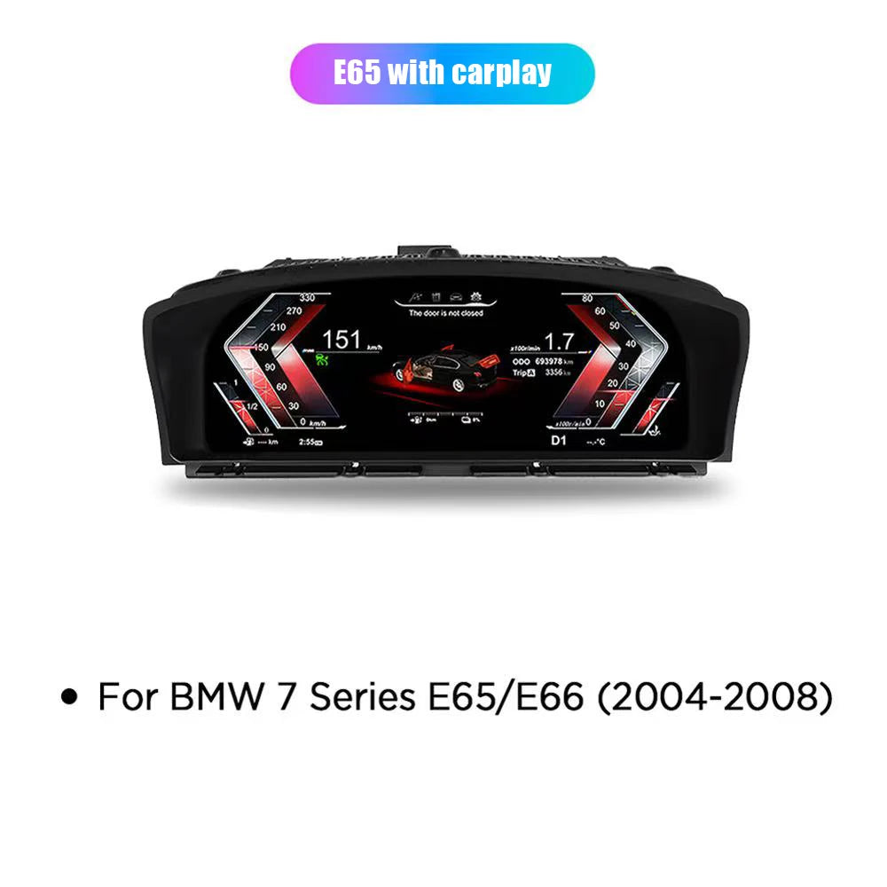 12,3 inch LCD Dashboard Display – Digitaal Instrumentenpaneel – Snelheidsmeter – Auto Cluster – Dashboard Paneel – Met CarPlay – HD 1920x720 Resolutie – Plug & Play Installatie