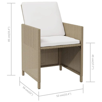 Tuinstoelen – Buitenstoelen – Terrasstoelen – Balkonstoelen – Weerbestendig Resin – Gepoedercoat Stalen Frame - 52 x 56 x 85 cm