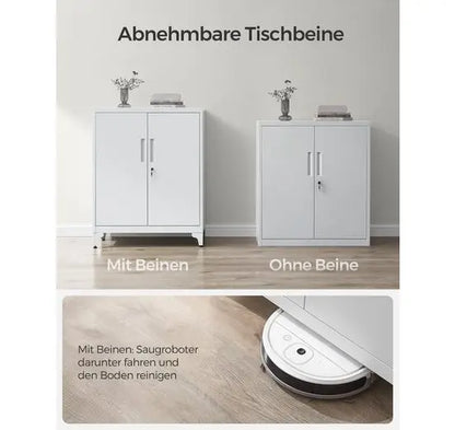 Kantoor Kast - Dossier Kast - Kantoor - Kantoorartikelen - Kast - Dressoir - Kasten - Opbergkasten Met Deuren - Boekenkast - Boeken Kast Merk - Lichtgrijs - QUORE
