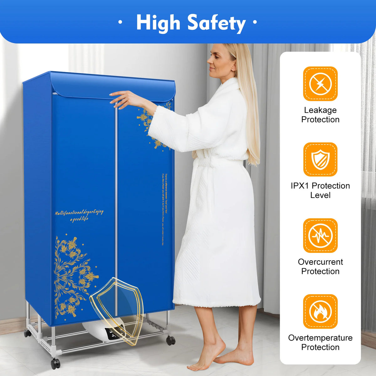 Elektrische Wasdroger - Smart Droogrek - Hangende Kleding Droger - Droger Voor Kledingkast - Warme Lucht Droger - QUORE