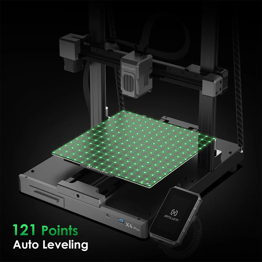 Artillery Sidewinder X4 Plus S1 3D Printer 500mm/s Print Speed 300℃ High-temp Printing XY-Metal Linear Guide Rail 300*300*400mm