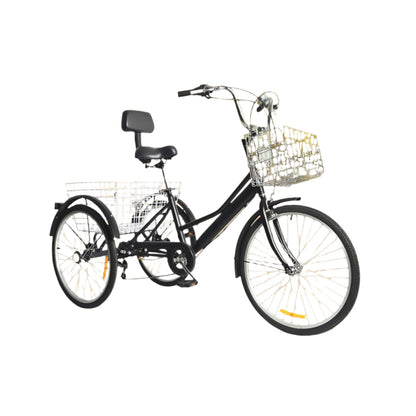 Driewieler – Drie-Wiel Fiets – Seniorenfiets – Comfortfiets – 24 Inch – 7 Versnellingen – Ergonomische Zitting