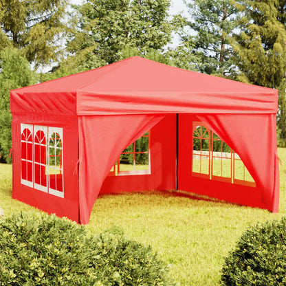 Tuinpaviljoen – Partytent – Tent – Vouwtent – Schaduwdoek – 210D Oxford Waterdicht – Stevig Stalen Frame - 3x3 m -Rood